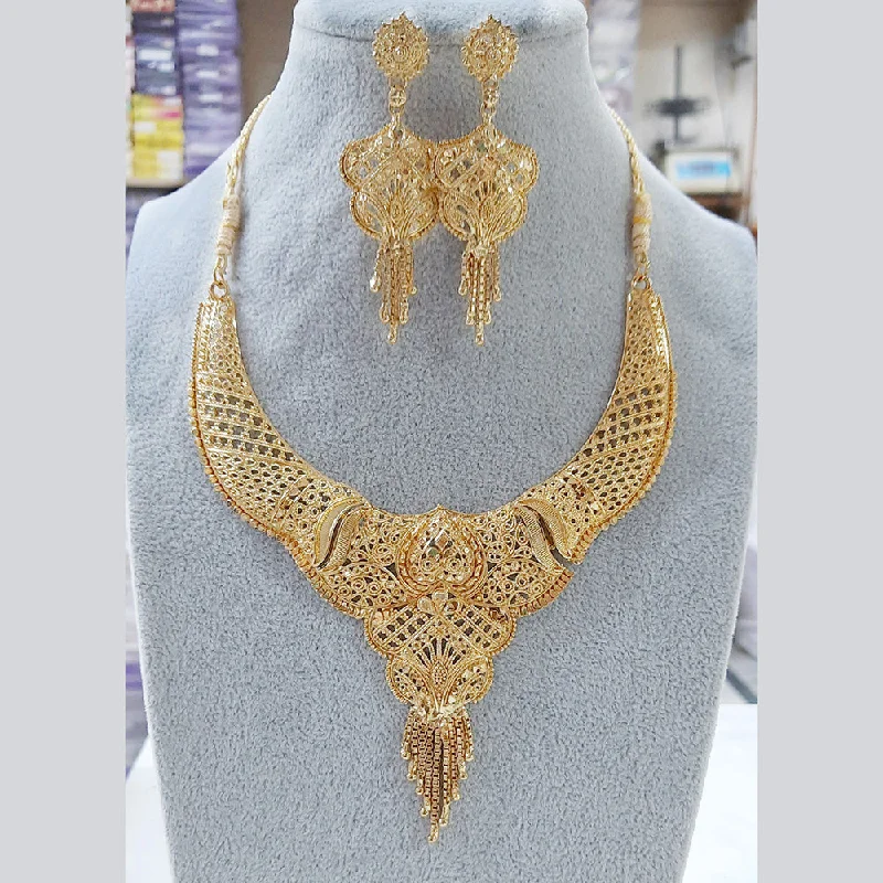 art deco ring necklaces for women-Martina Jewels Gold Plated Necklace Set