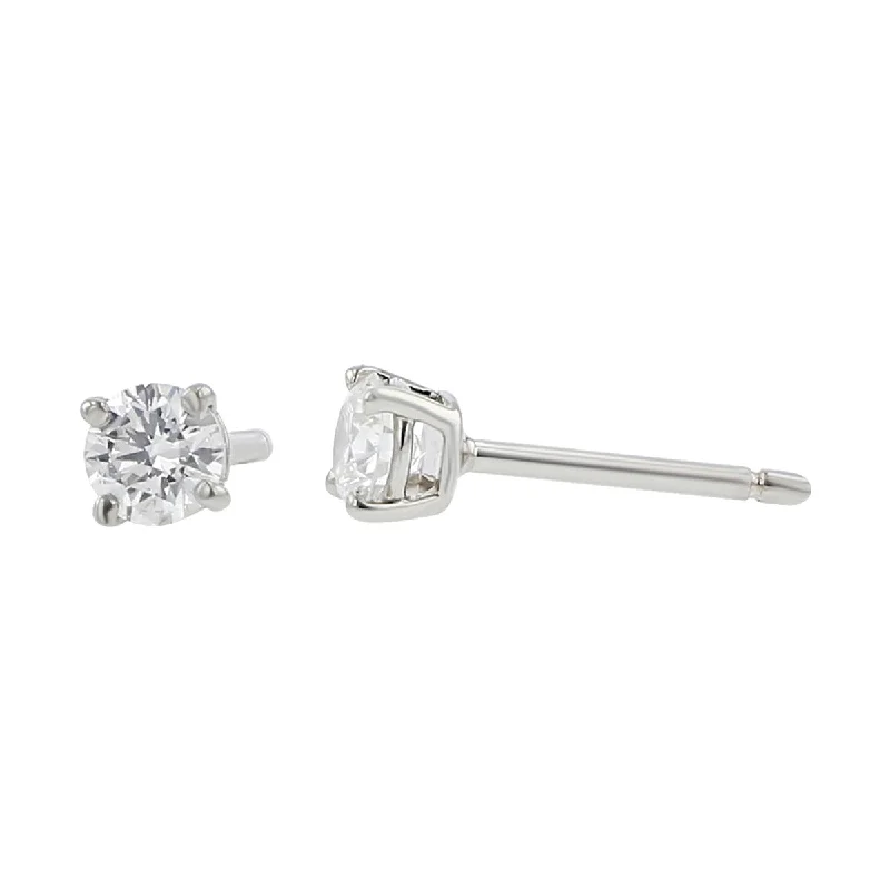 opal stud earrings for women-Tiffany Platinum Brilliant Diamond Stud Earrings