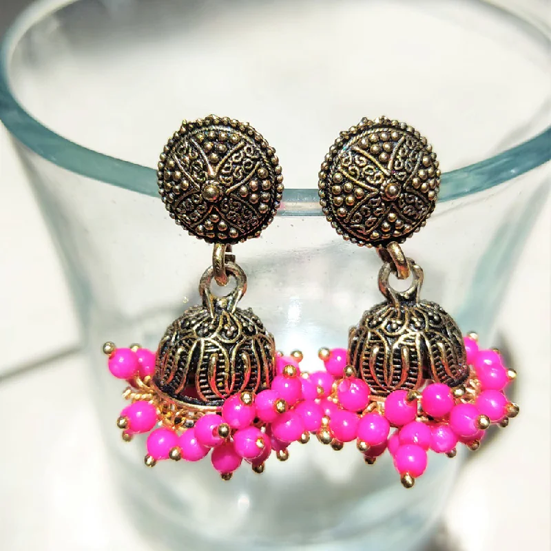 personalized earrings for women-H K Fashion Gold Plated Jhumki Earrings