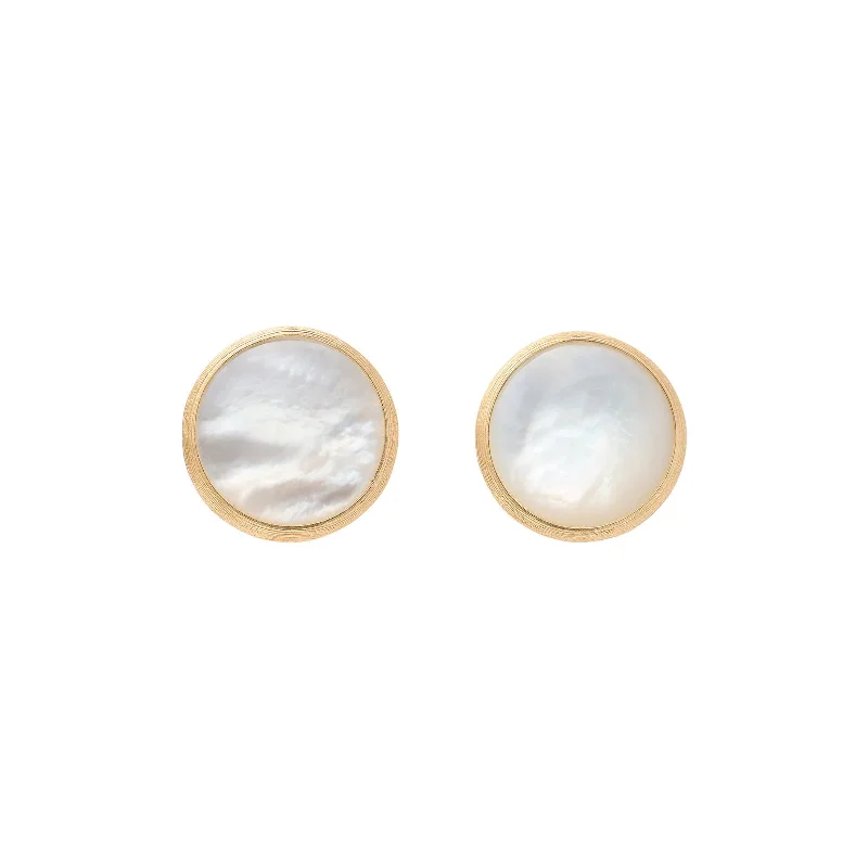 contemporary earrings for women-Jaipur Mother of Pearl Medium Stud Earrings