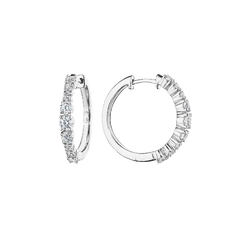 antique earrings for women-Petite Wave Hoop Earrings