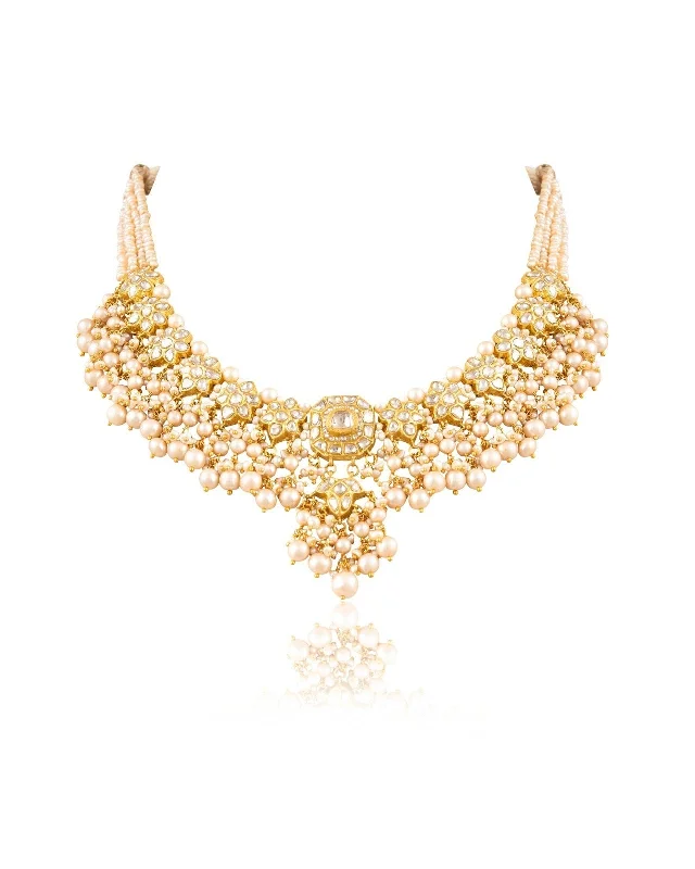 double ring necklaces for women-Ruksheen Polki Necklace