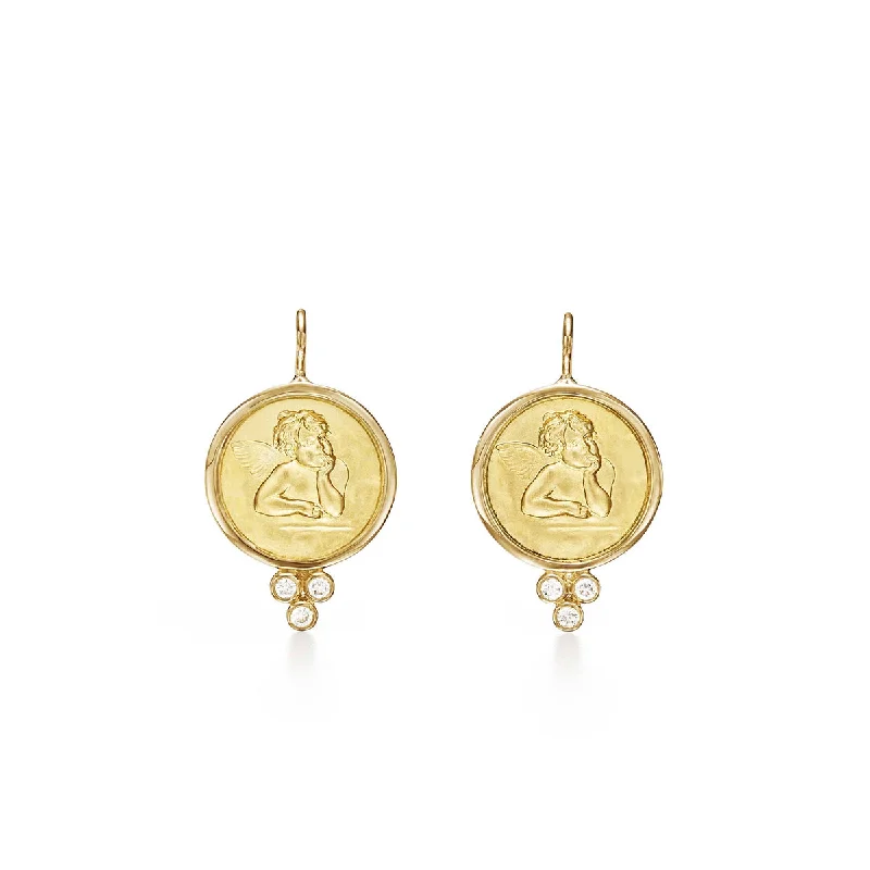 birthstone earrings for women-18K Angel Earrings