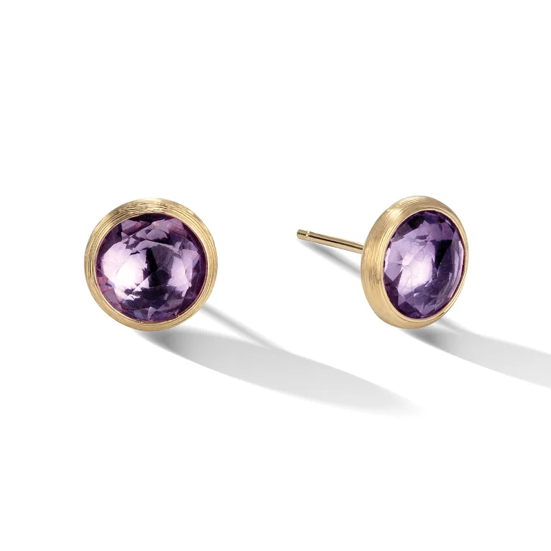 delicate earrings for women-Jaipur Amethyst Stud Earrings