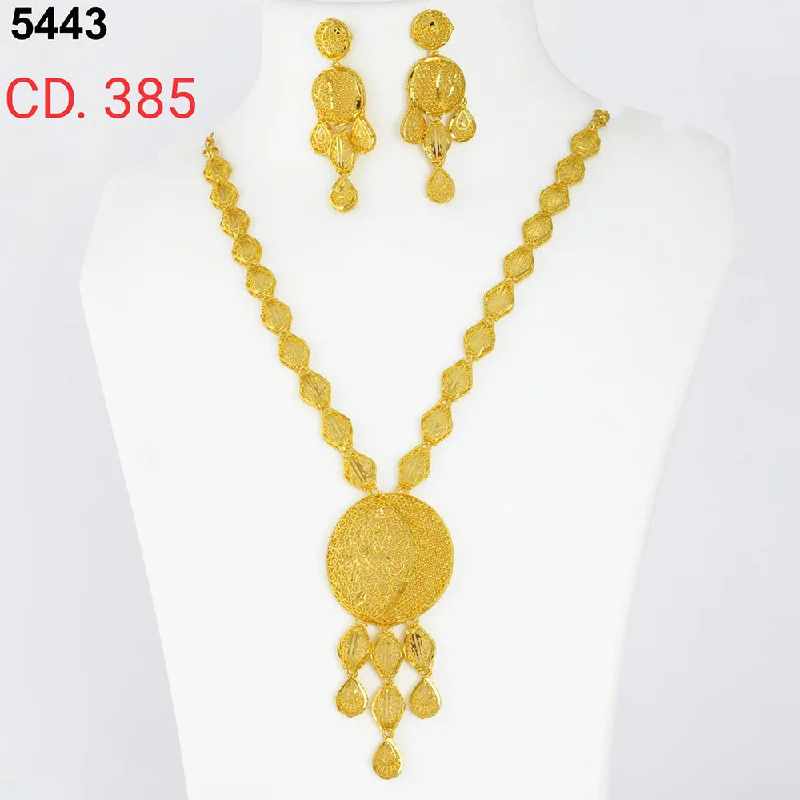 multi-ring necklaces for women-MR Jewellery Forming Gold Plated Necklace Set