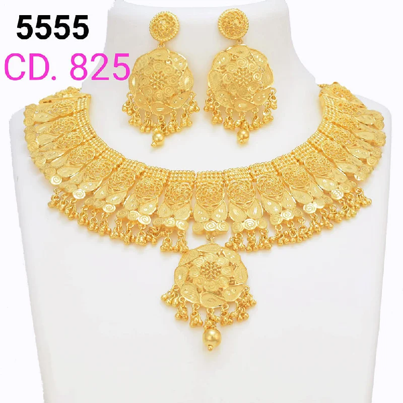 long ring necklaces for women-MR Jewellery Forming Gold Plated Necklace Set