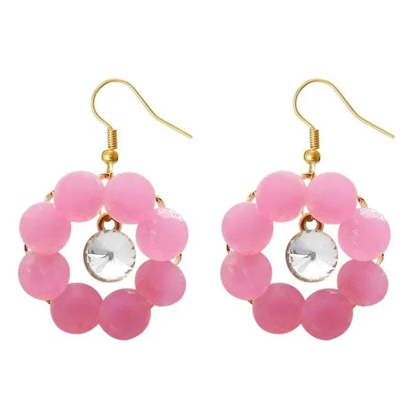 delicate drop earrings for women-Kriaa Resin Stone Gold Plated Dangler Earring - 1311412B