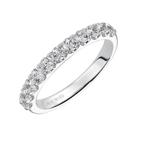 three-stone engagement rings for women-ArtCarved "Wynona" Wedding Band