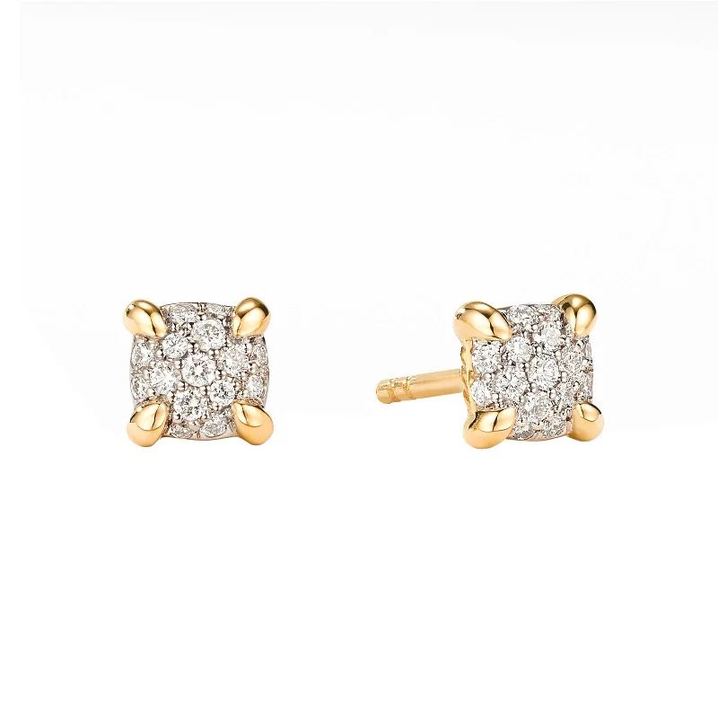 chandelier earrings for women-Petite Châtelaine Stud Earrings with Diamonds