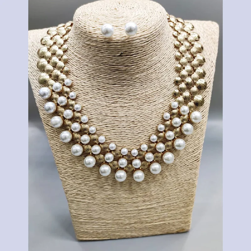 delicate ring necklaces for women-Pooja Bangles Pearls Necklace Set