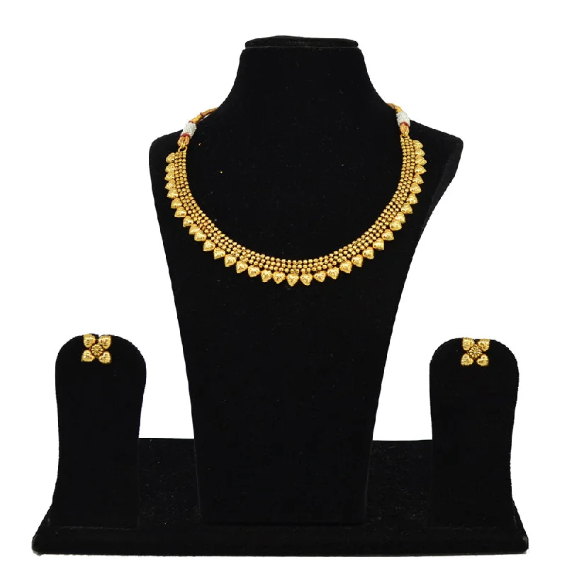 minimalist ring necklaces for women-Saloni Fashion Jewellery Gold Plated Necklace Set