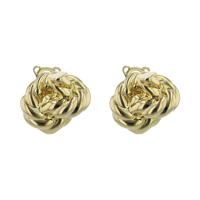 chunky earrings for women-Tiffany & Co. 18K Gold Love Knot Clip Earrings