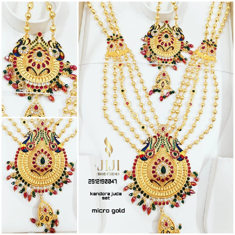 custom ring necklace sets for women-Jiji Jewellery Gold Plated Necklace Set