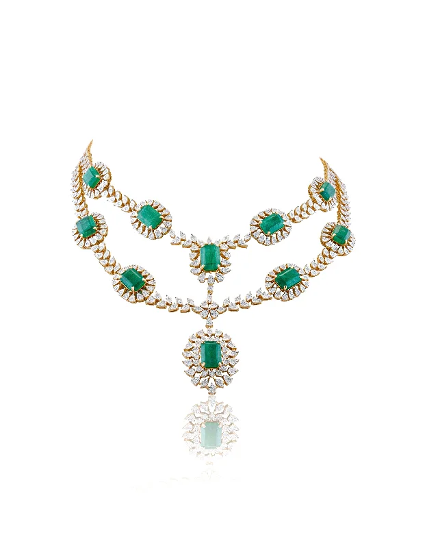 pearl and ring necklaces for women-Tithira Diamond Necklace