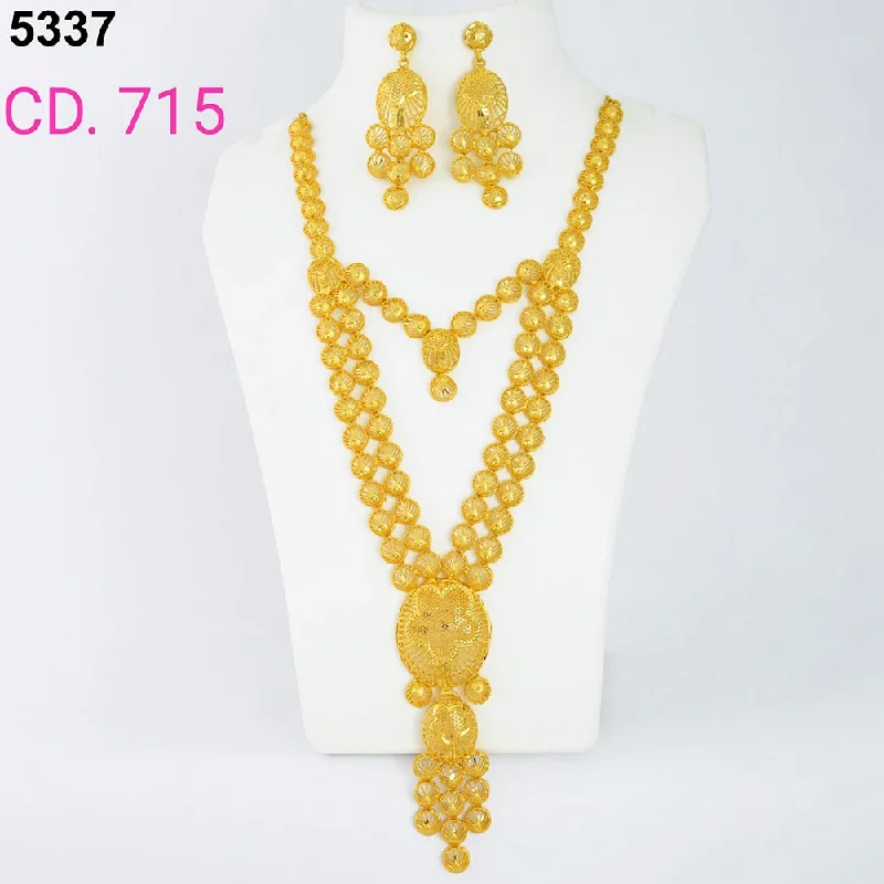 pearl ring necklaces for women-MR Jewellery Forming Gold Plated Necklace Set