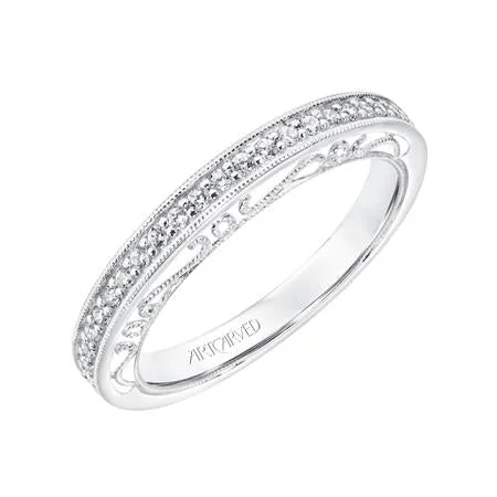 personalized engagement rings for women-ArtCarved "Juliana" Wedding Band