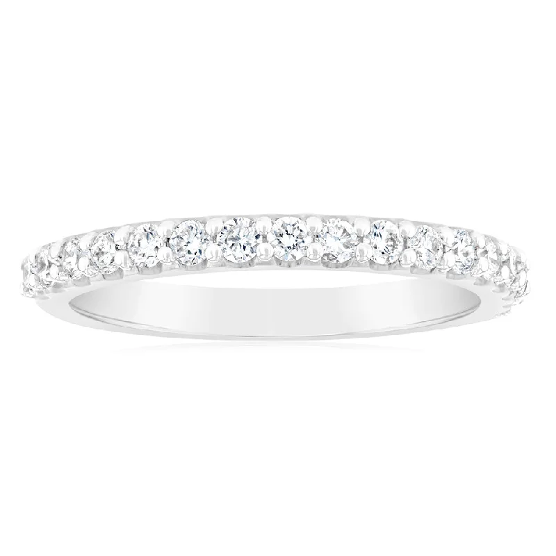 marquise engagement rings for women-Luminesce Lab Grown Diamond 1/3 Carat Wedding Band 14ct White Gold