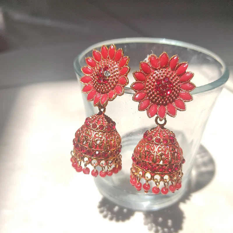 boho earrings for women-H K Fashion Gold Plated Jhumki Earrings