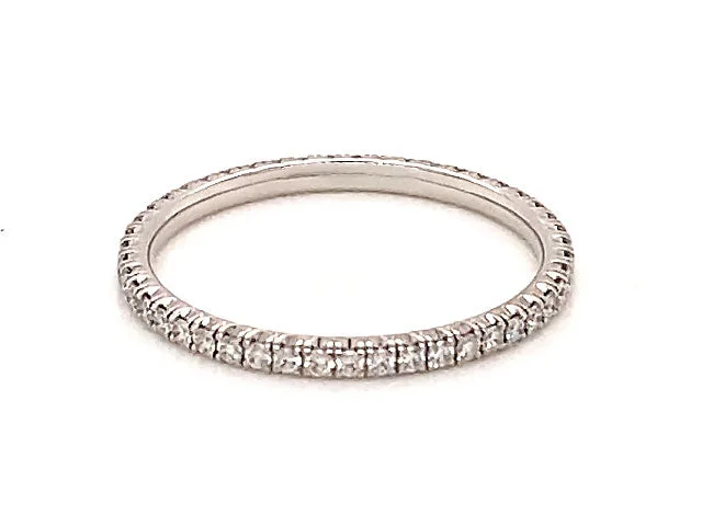 antique gold engagement rings for women-Étincelle de Cartier Eternity Diamond Wedding Band 0.22 ct. 18K White Gold SZ 49