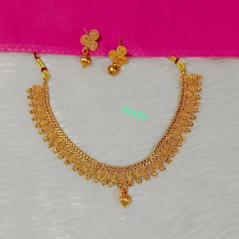 wedding ring necklaces for women-Pooja Bangles Forming Gold Plated Necklace Set