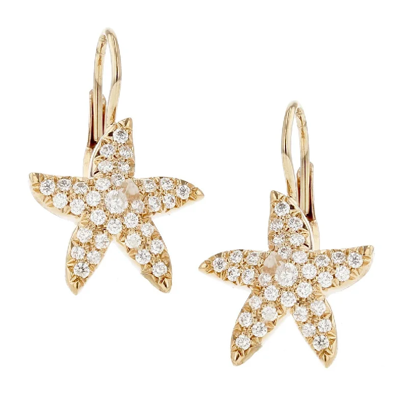 personalized earrings for women-Tiny Starfish Earrings