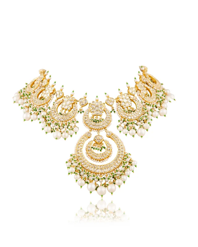 long ring necklaces for women-Neha Polki Long Necklace