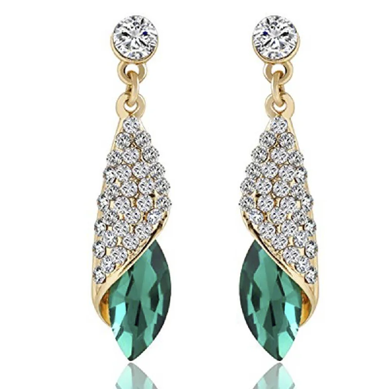 glamorous earrings for women-Mahi Endearing Drop Earrings with Crystal