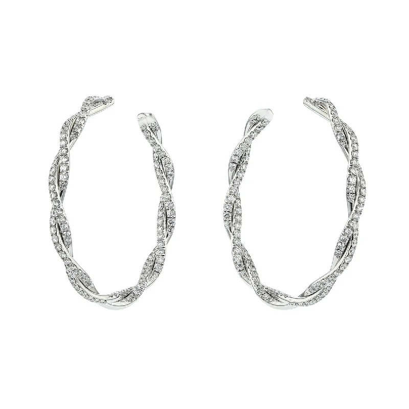 modern earrings for women-Twist Hoop Earrings