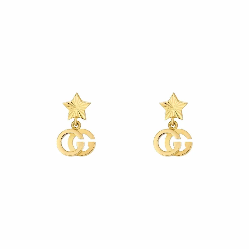 luxury diamond earrings for women-GG Running Drop Earrings