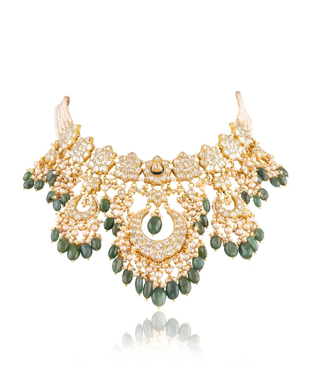 vintage ring necklaces for women-Shibani Polki Necklace