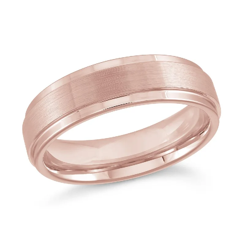 halo engagement rings for women-MEN'S ROSE TONE TUNGSTEN WEDDING BAND