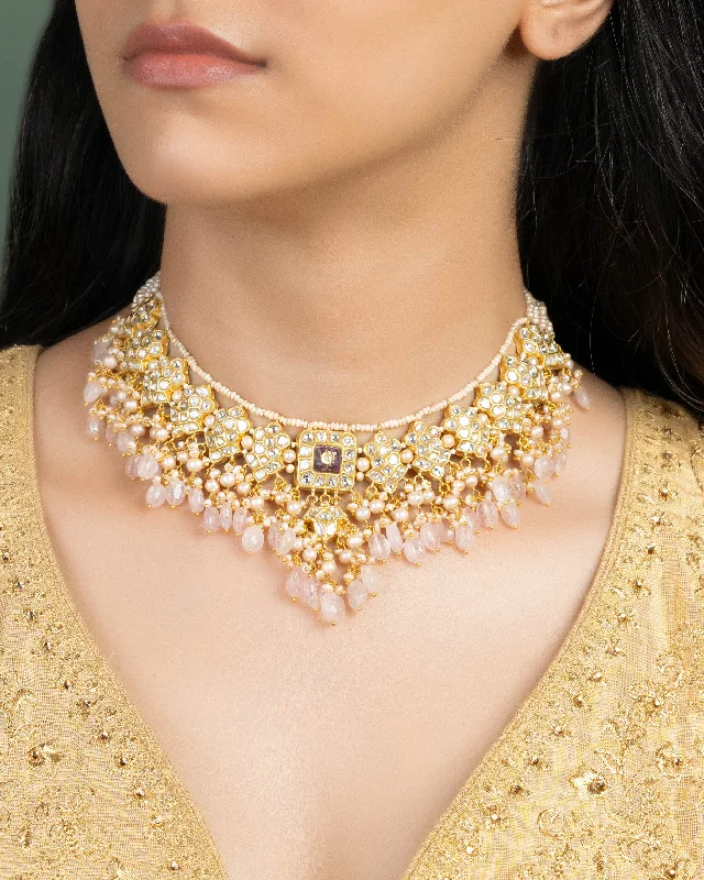 elegant gold ring necklaces for women-Urvashi Polki Necklace