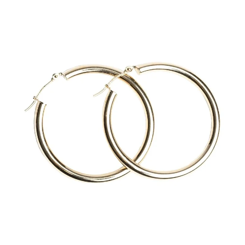 silver stud earrings for women-Classic Gold Hoop Earrings