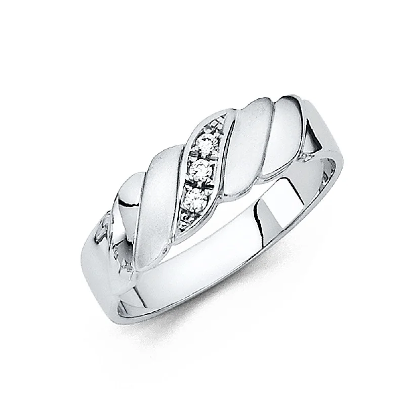 minimalistic engagement rings for women-14K  WEDDING BAND MEN CZ