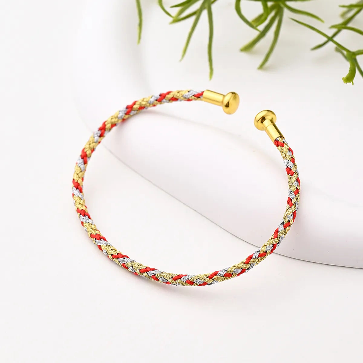 Adjustable Bracelet (Red & Gold & Silver)