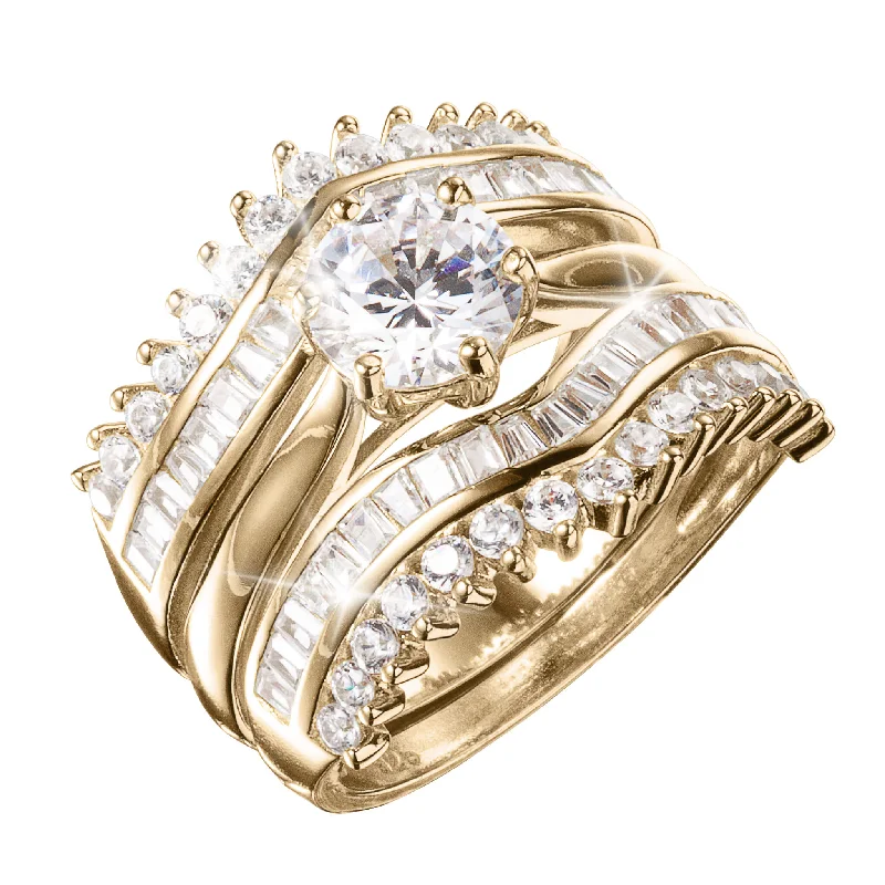 stackable rings for women-Shimmering Unity Ladies Ring