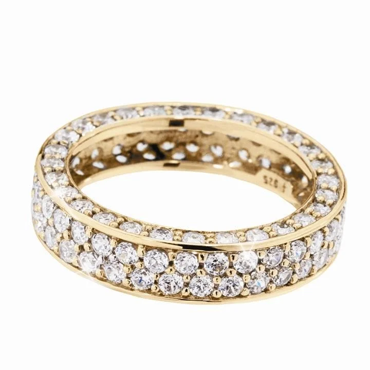 cluster rings for women-Gold Florence Eternity Ring