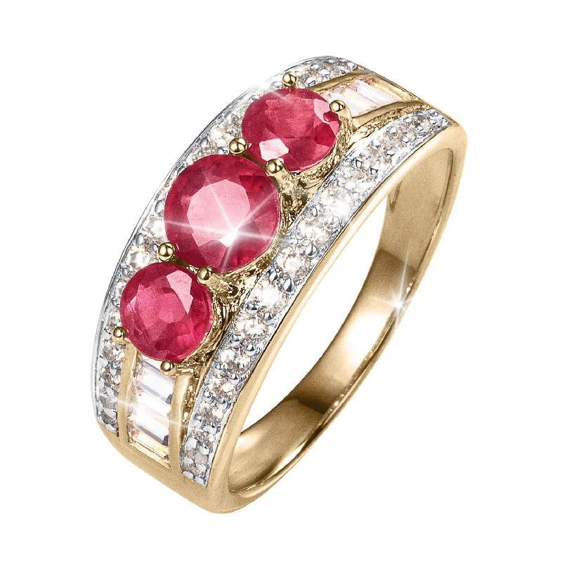 anniversary rings for women-Trilogy Ruby Ladies Ring