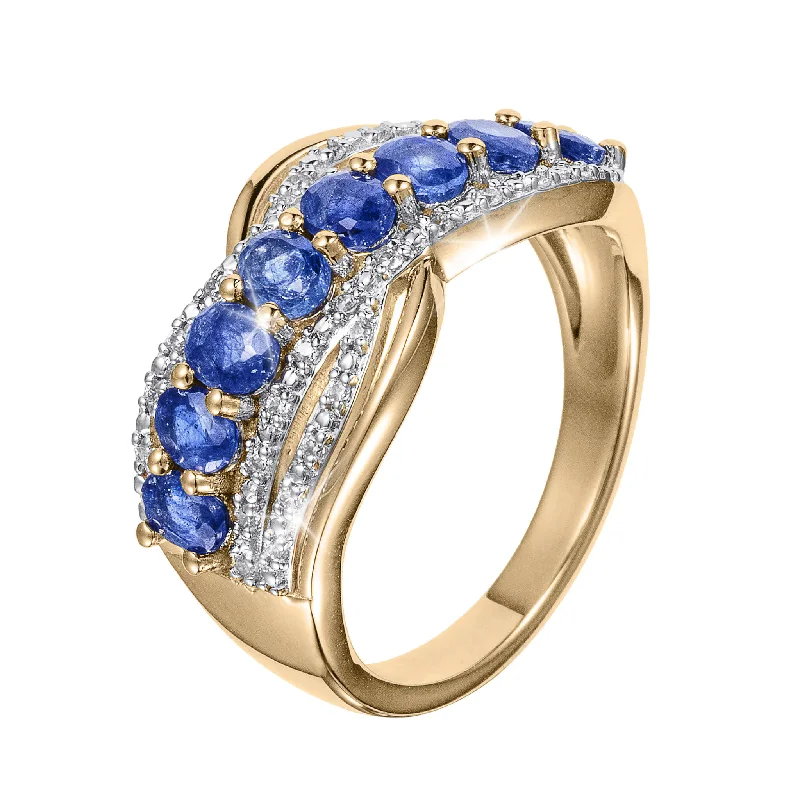 circular rings for women-Infinity Sapphire Ring