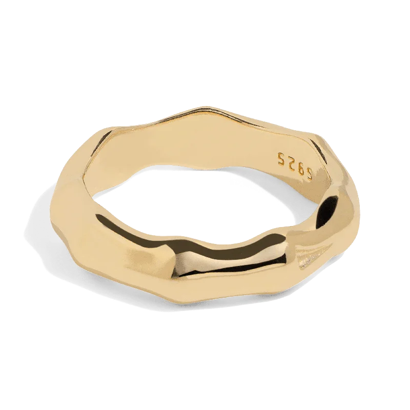 fashion rings for women-THE BAMBOO RING - solid gold