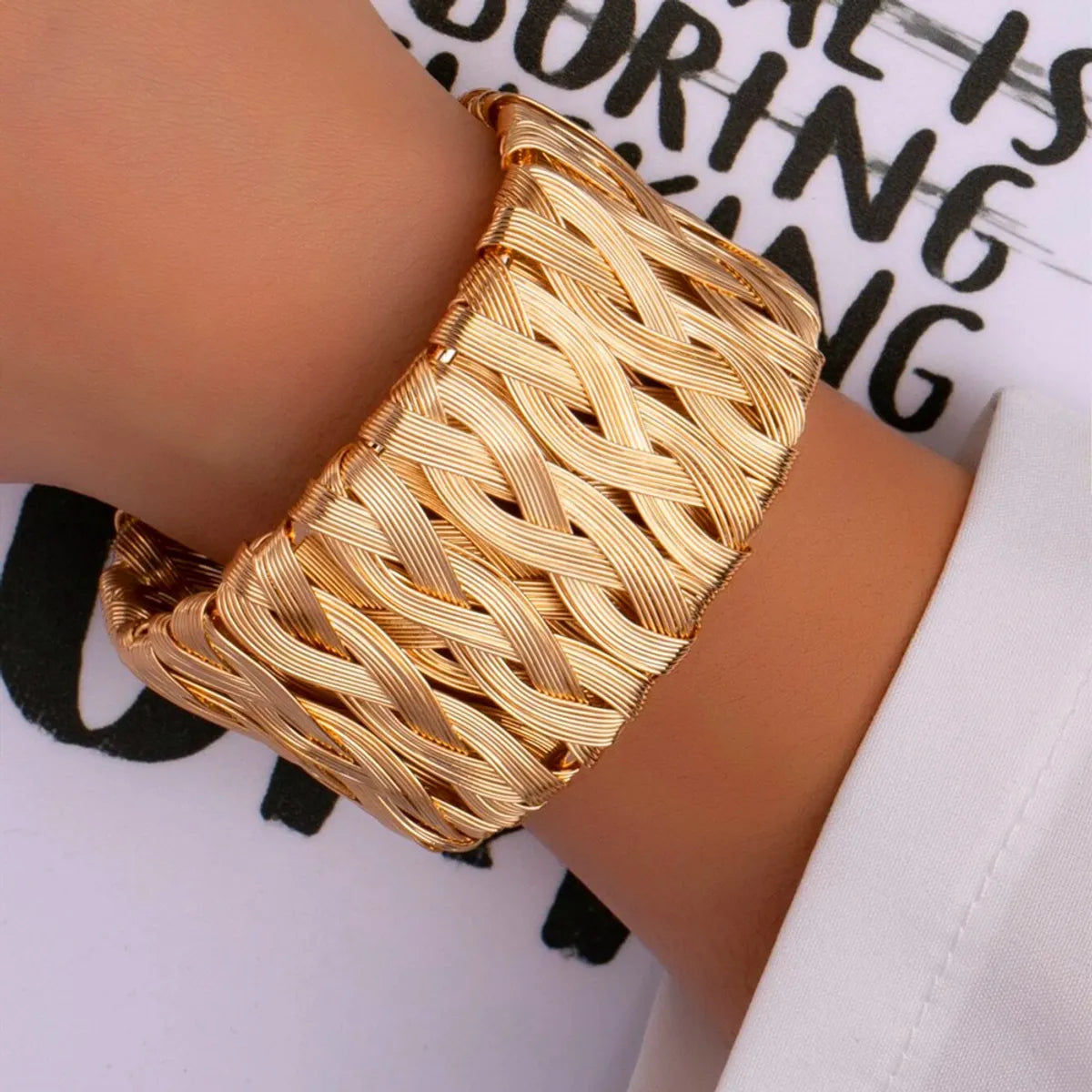 chunky bracelets for women-Casual Simple Style Geometric Alloy Wholesale Bangle