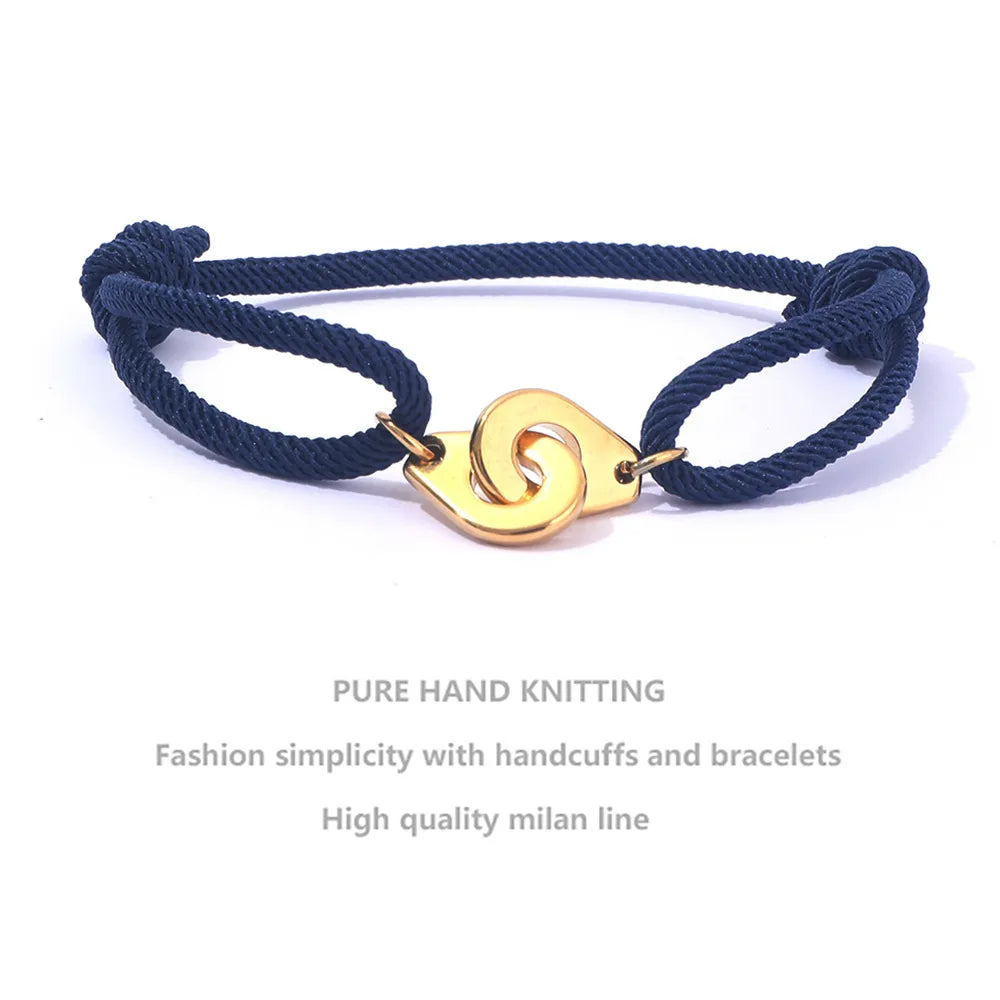 Golden Handcuffs Navy Blue Rope