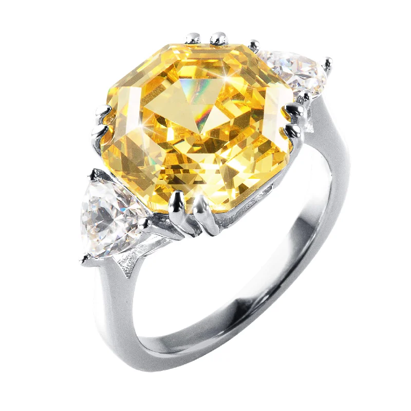 diamond rings for women-Sunlit Splendour Yellow Ring