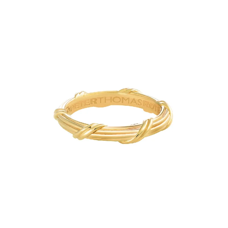 gold engagement rings for women-Heritage Eternity Band in 18K yellow gold 3 mm Sizes 4 - 9