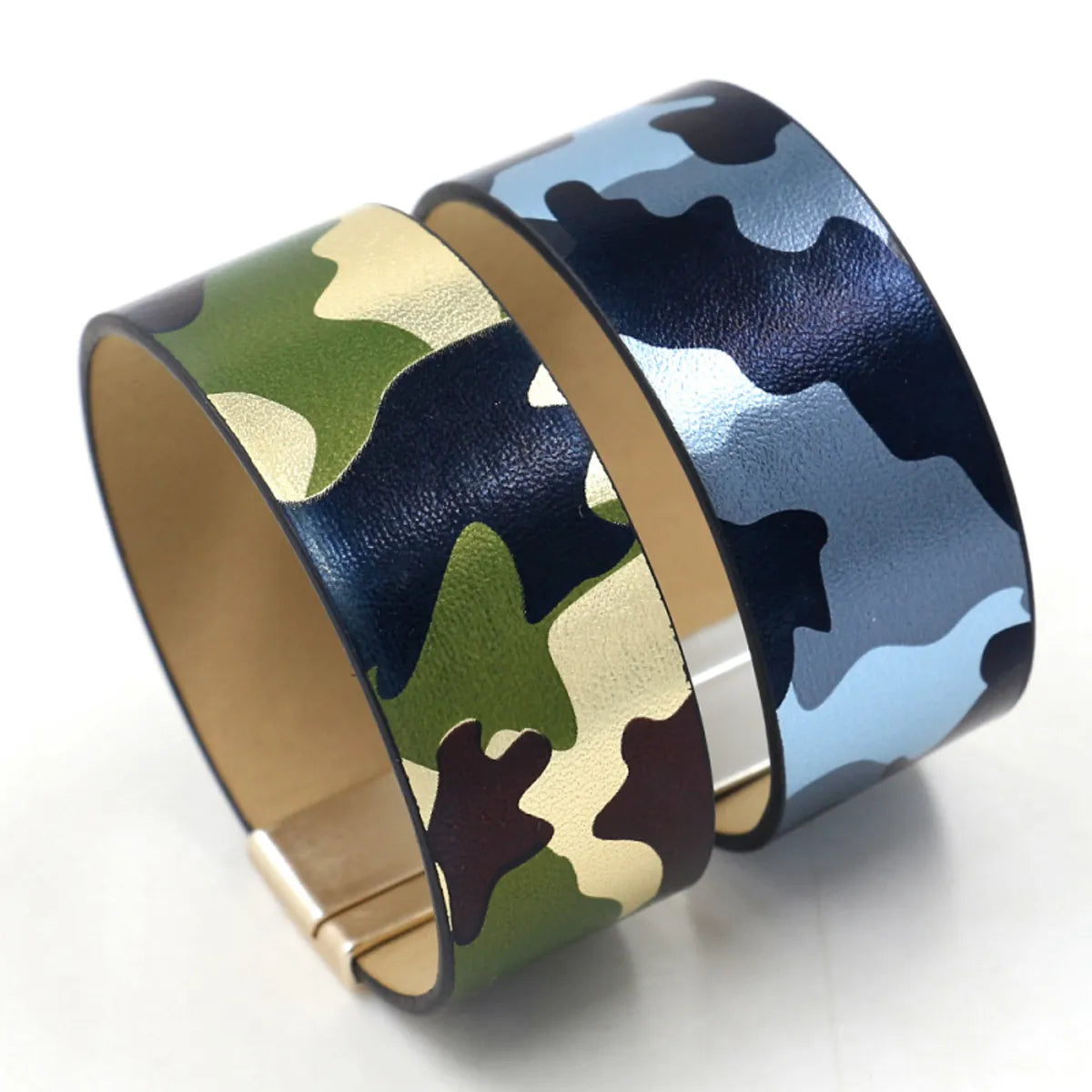 boho bracelets for women-Ig Style Camouflage Pu Leather Unisex Bangle