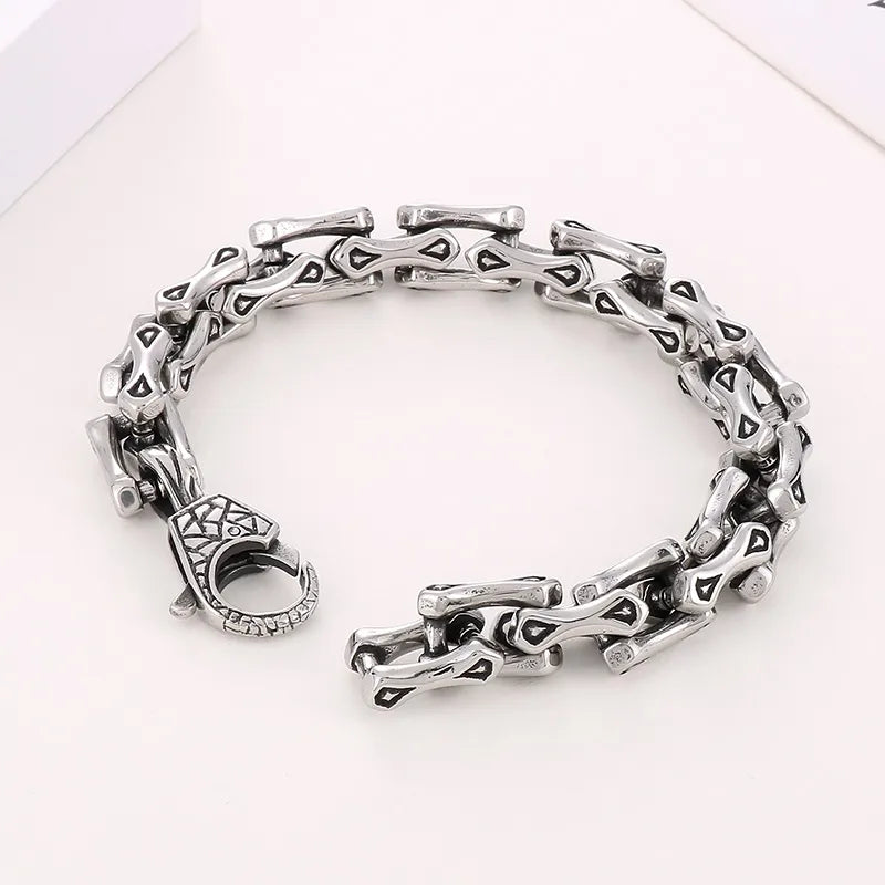 diamond-studded bracelets for women-1 Piece Hip-Hop Splicing Titanium Steel Bracelets