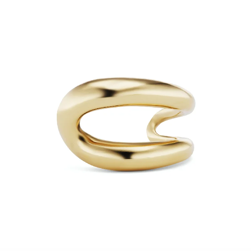 trendy rings for women-Intertwin Ring 18K Yellow Gold