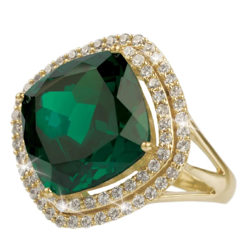 turquoise rings for women-Marie Emerald Ring