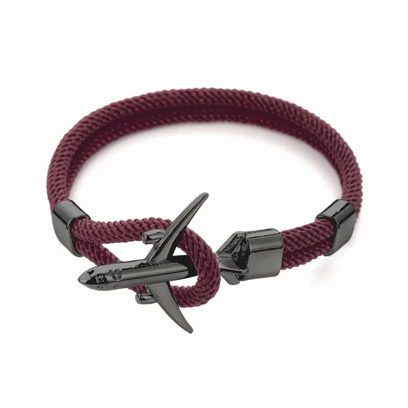 Wine Red Rope Black Buckle