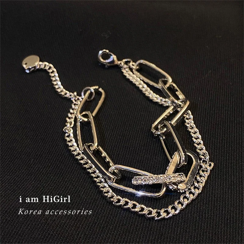 25. Diamond Double-Layer Bracelet